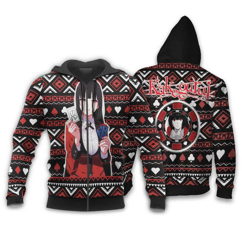 Divesart - Yumeko Jabami Ugly Christmas pusero ja huppari Custom Anime Kakeguruin joululahjat
